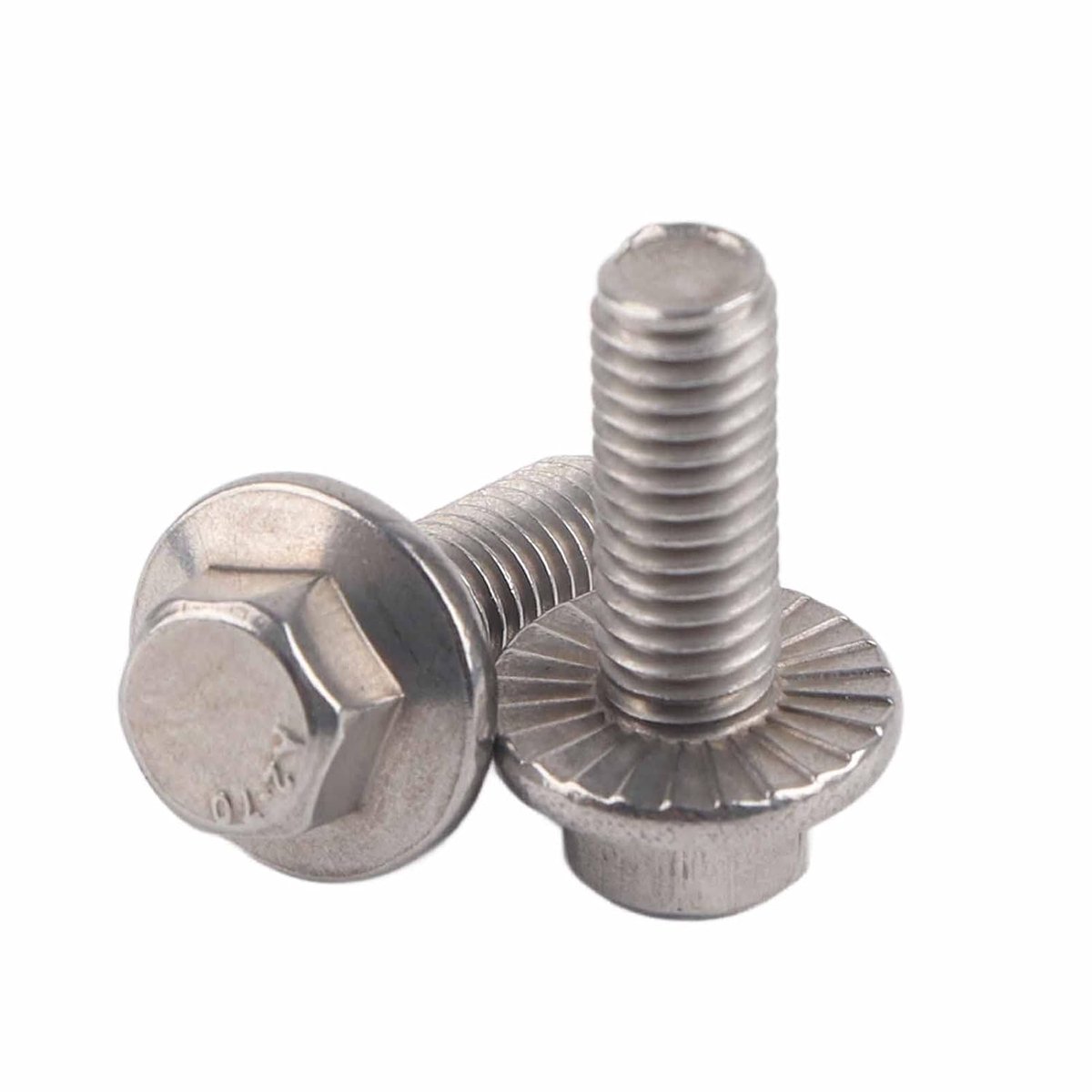 10st M6 Rvs, M6 St M6 35mm Bouten Hoge Treksterkte Schouder A2 70 Hex Flens Schroeven Ring Hoofd Bouten Fastener Hex Head Met Flens(M6*16)