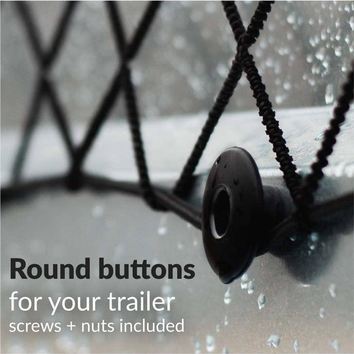 20 ronde hangers met schroeven, bevestiging voor aanhangwagenzeilen, haakset, zeilknoppen van kunststof, universele nethouder, accessoires voor autoaanhangers