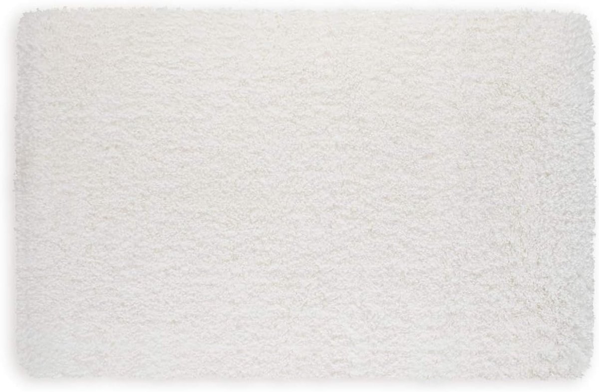 Premium hoogpolig badkamertapijt, wit, antislip en extra pluizige badmat, badmat, 50 x 80 cm