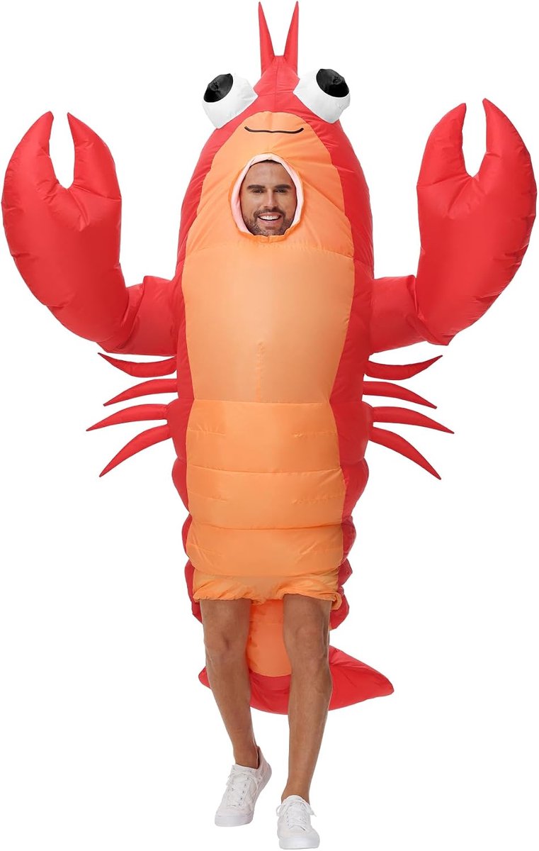 kreeftkostuum voor volwassenen, kreeftkostuums voor Halloween, voor mannen en vrouwen, grappig feestkostuum voor volwassenen