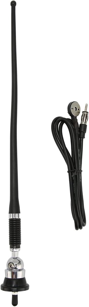 Antenne voor Autoradio, Zacht Rubber Ingebouwde Versterker Flexibele Mast FM AM-stereoantennes voor Boot Auto RV ATV UTV Tractor Motorjacht