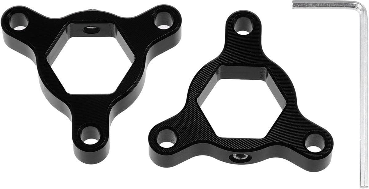 17mm Zwarte Aluminiumlegering Race Motorfiets CNC Voorvork Voorbelasting Afstellers voor de Meeste Motorfietsen - Set van 2