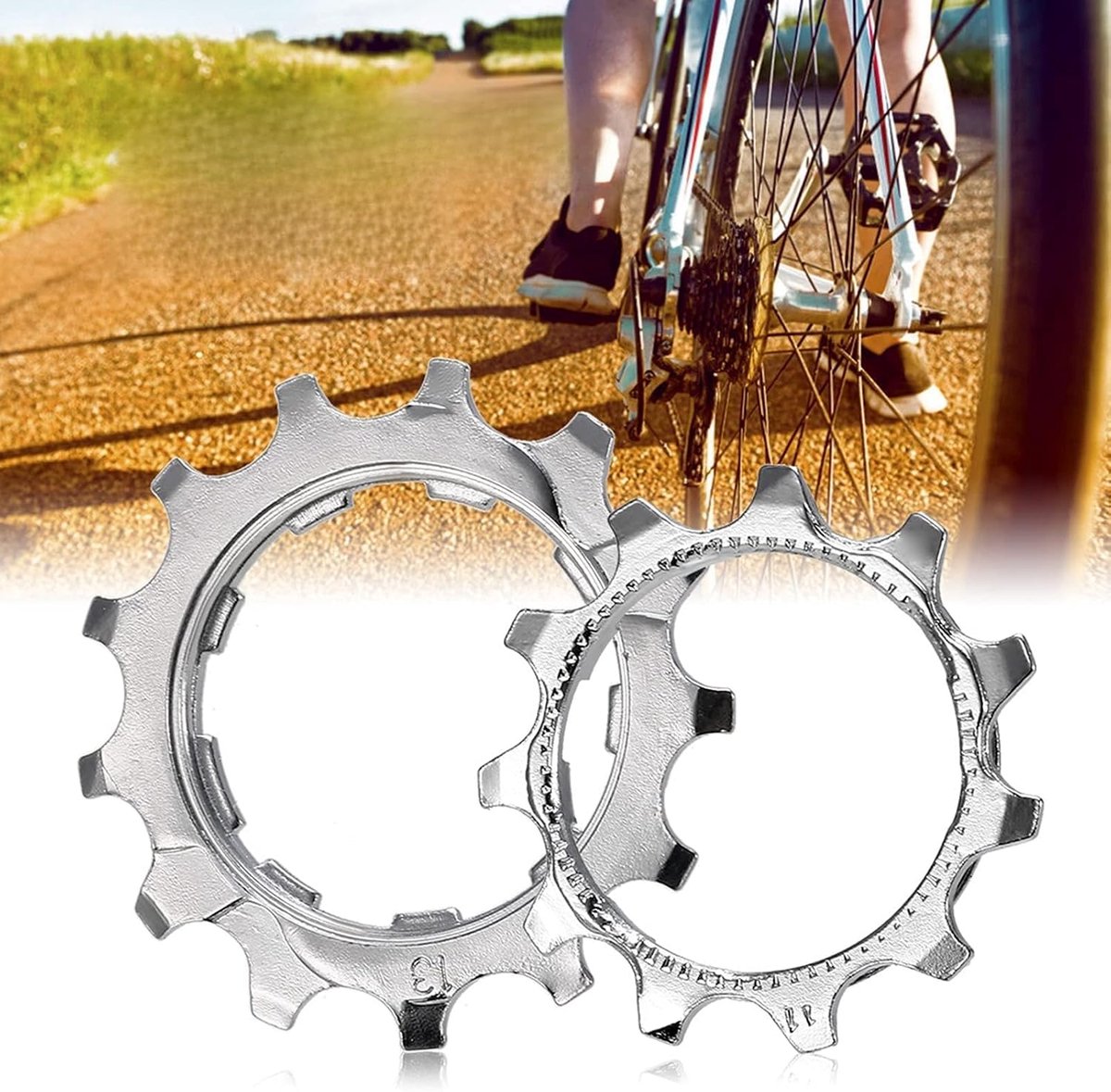 11T / 13T, Hoogwaardig Staal, Sterk en Slijtvast, Schakelprestaties, met Roestvrij Staalmateriaal, voor Racefiets en Mountainbike (13T - 10 S)