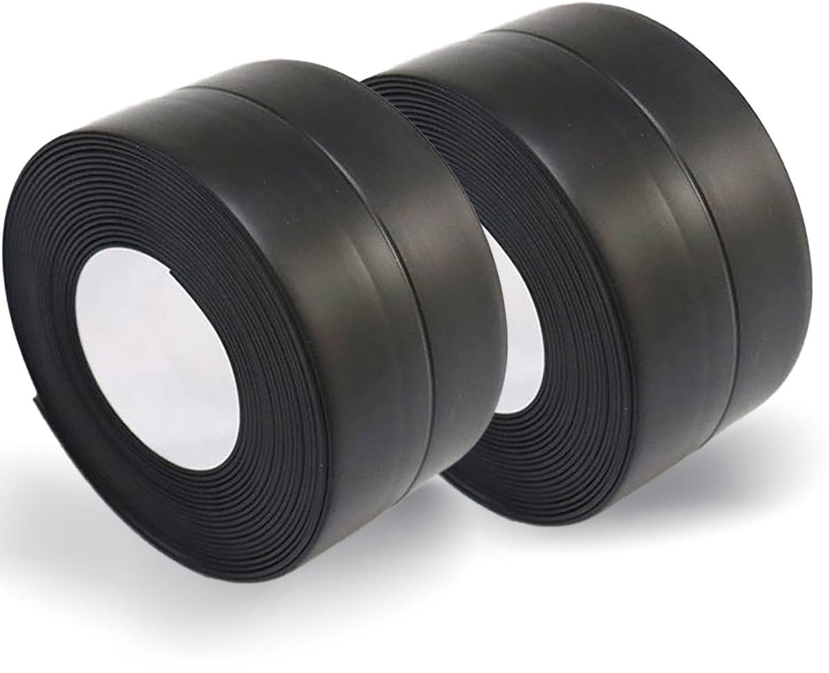 2 rollen afdichtingstape, zelfklevend, waterdichte voegband, zelfklevend, anti-schimmel, zelfklevende afdichtingstape, douche voor keuken, badkamer, toilet, wandplafond (zwart, 3,2 m x 38 mm