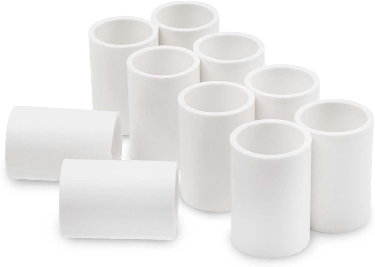 10 stuks 20MM (1/2") Rechte Slip Connector PVC-U Fitting Koppeling Schakelaar Tuin Waterleiding Aansluiting