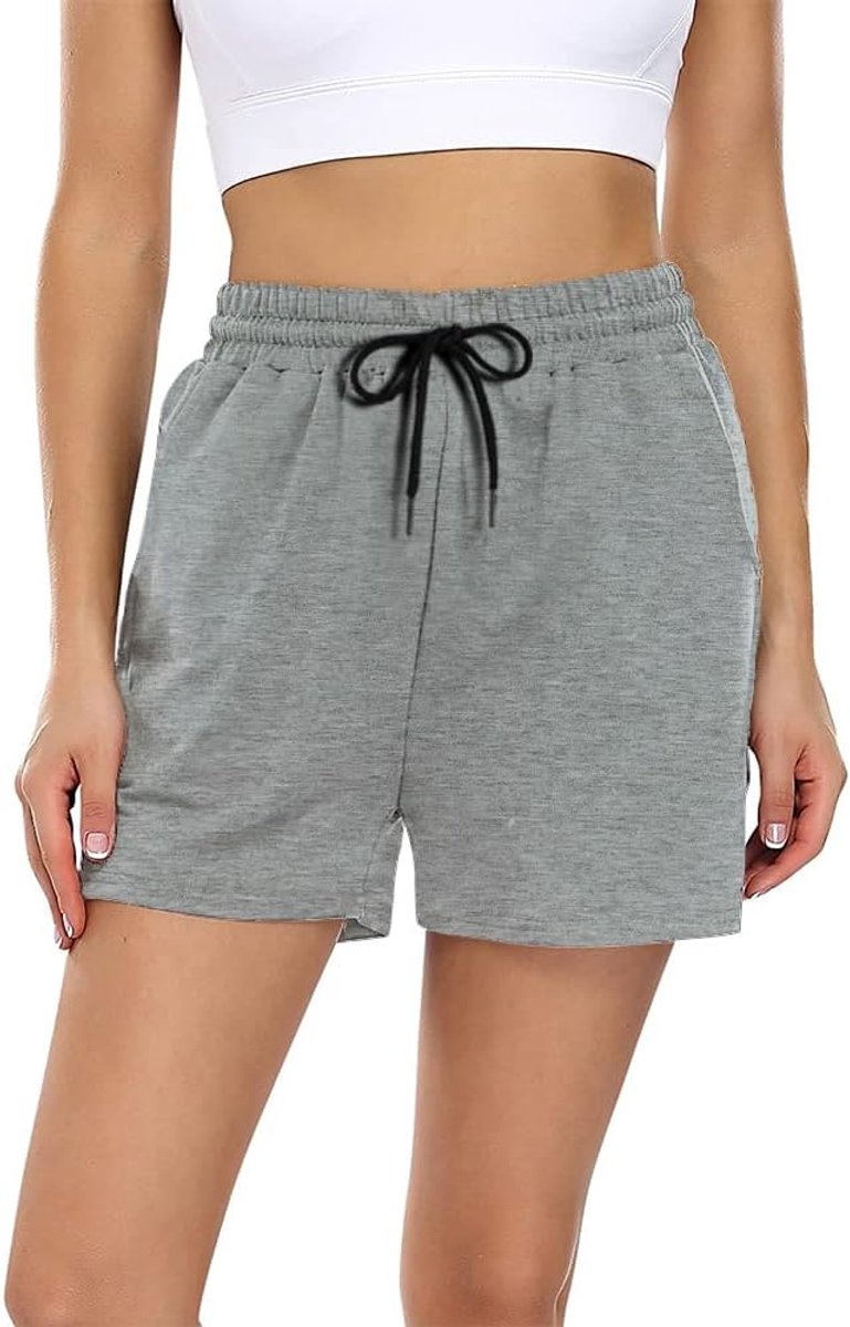 Shorts voor dames katoen korte broek, joggingbroek sportbroek, zomerbroek, sweatbroek, ademende loopshorts, trainingsbroek hardlopen, gym, basketbal, yoga, voor de zomer