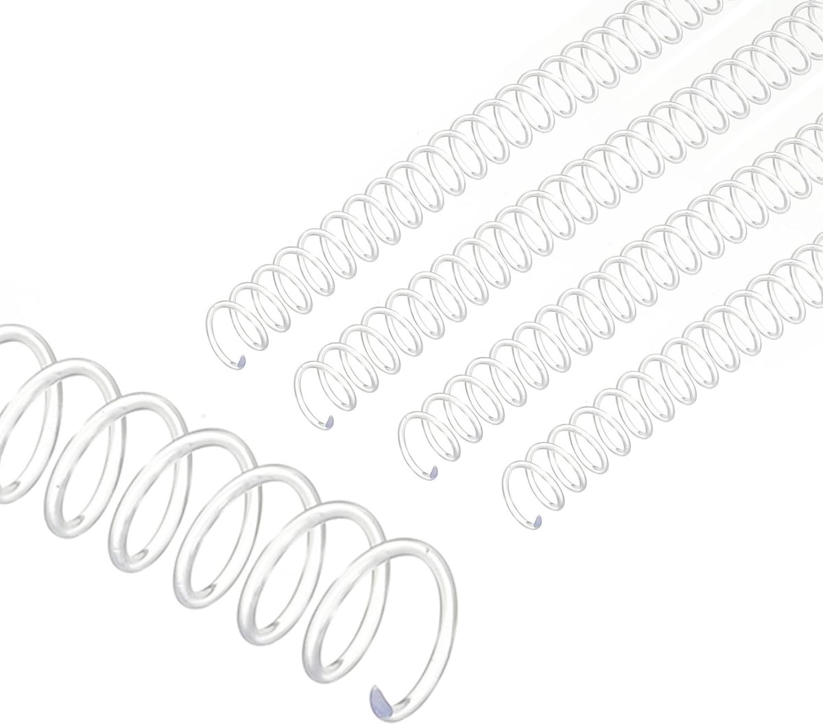 13mm (1/2") Plastic Spiraalbindende Spoelen, 20 Stks Bindspiralen 105 Vel Capaciteit 3:1 Pitch Binding Spiralen voor het Binden van Papieren Vellen, Transparant