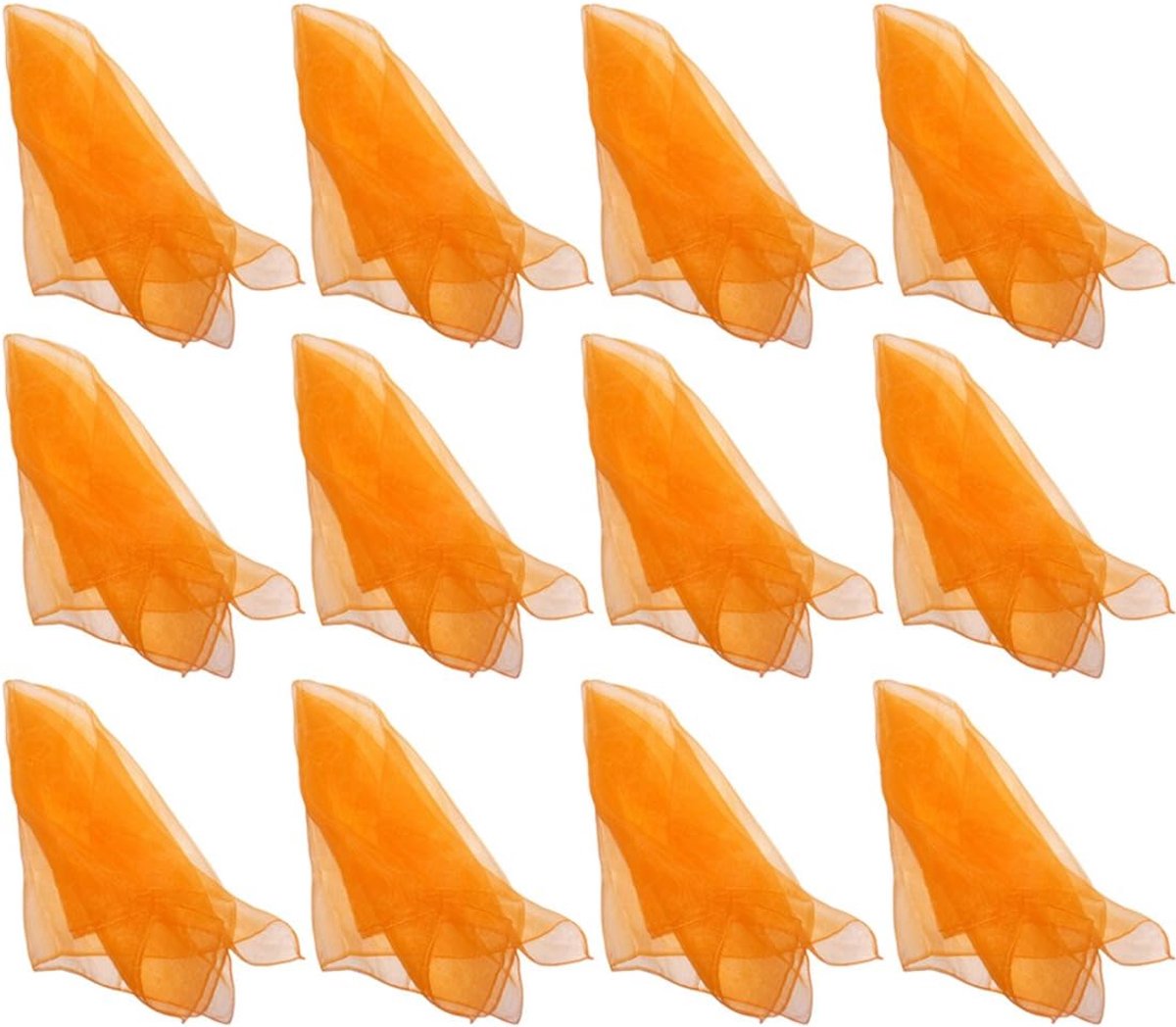Sjaals Pack Van 12 - Gemengde Kleuren En Eenkleurige (Ongeveer 60 cm x 60 cm),Oranje