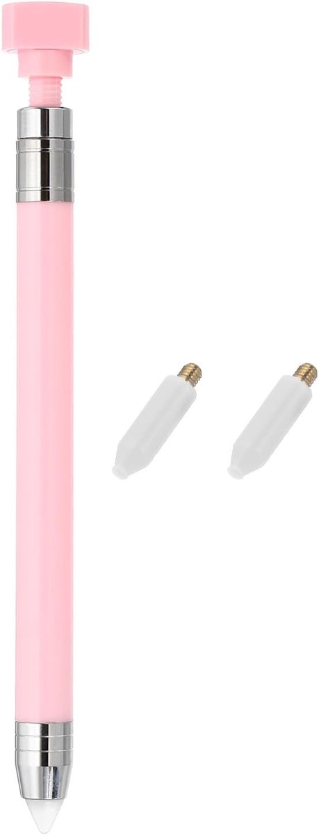 Diamanten kunstpen met wax, diamantkunstaccessoires, hervulbaar wax potlood met 2 stuks witte was voor diamantkunst, nagel doe-het-zelf handwerk, roze