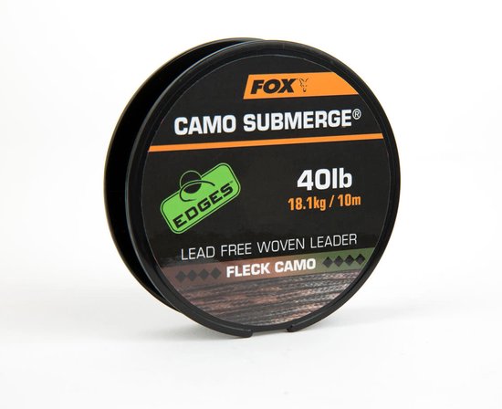Fox Edges Submerge Camouflage Lead Free Woven Leader - 40lb - 10m - Camouflage van Fox — afbeelding 4