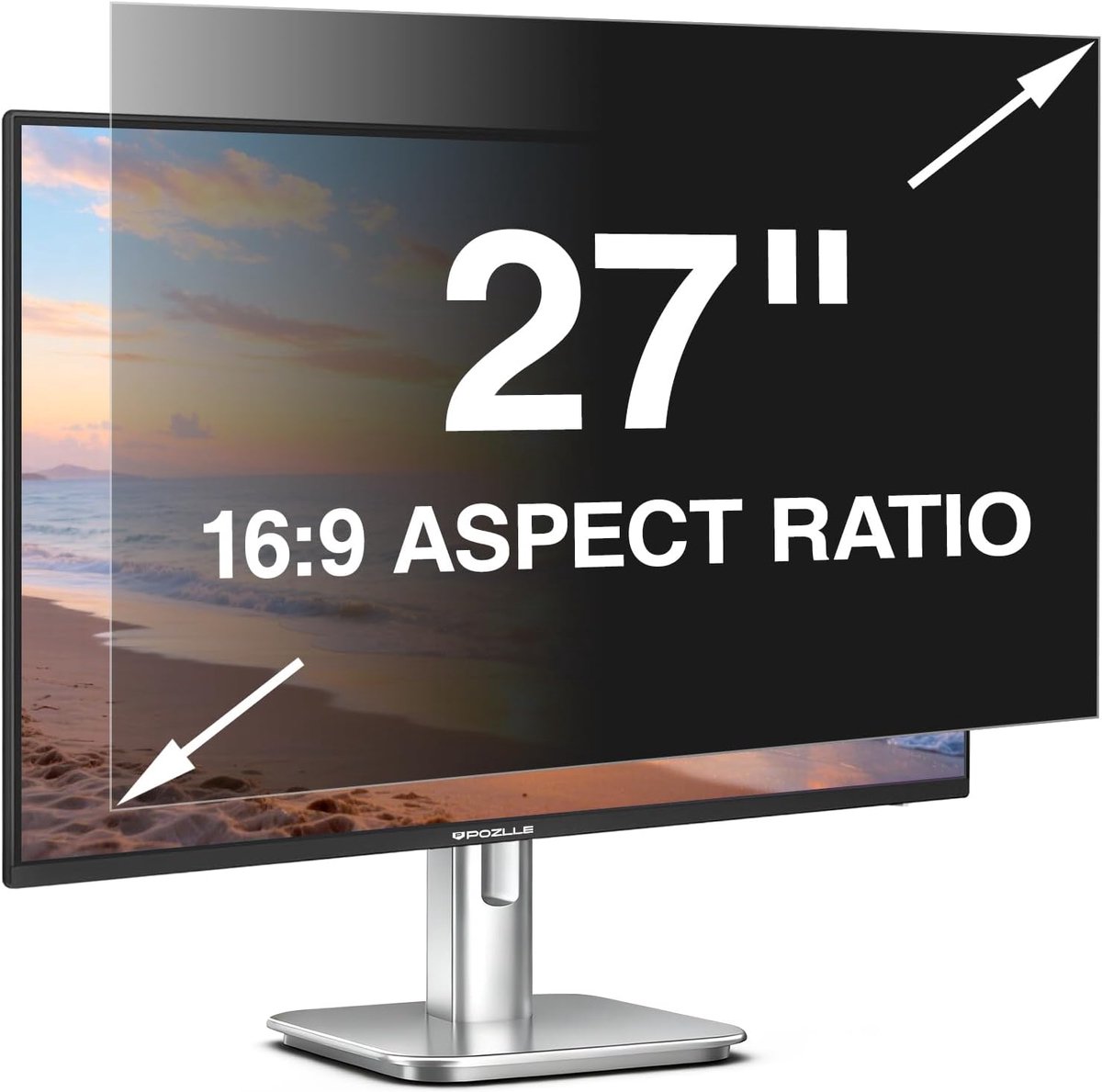Privacyfilter voor monitor 27 inch 16:9 - Blauw licht filter - Afneembaar - Bescherm je privacy - SnelShoppen