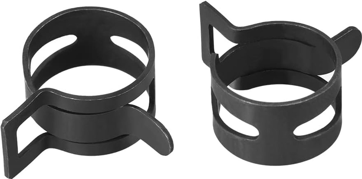sourcing map 30 stuks. Stalen band klem 17 mm slangbuis veerklem zwart mangaanstaal 22mm-10Pcs