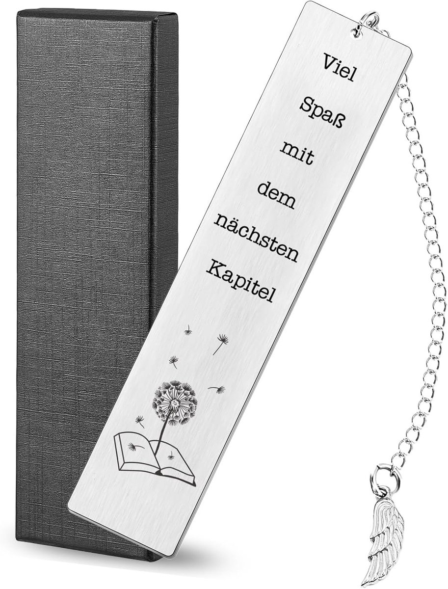 Metalen Bladwijzer, Gepersonaliseerd Inspirerend Dankjewel Bookmark met hanger, geluksbrenger voor vrouwen en vrienden - Kerst- en verjaardagscadeau (Veel plezier)