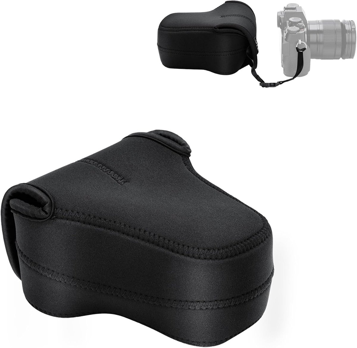Neopreen Camera Case Bag voor Fuji Fujifilm X-T30 X-T20 X-T10 X-T100 X-A5 X-E3 Canon EOS M50 M5 met lens