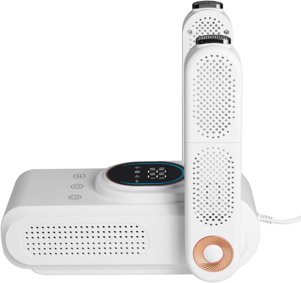 Premium elektrische schoendroger met ozon-desinfectie – schoenverwarmer, schoendroger antibacterieel, hygiënisch en sneldrogend voor voetbalschoenen, winterlaarzen, kinderschoenen enz.