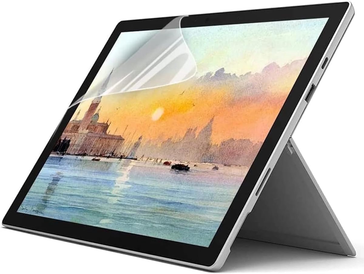 2 stuks papieren textuur displaybeschermfolie voor Microsoft Surface Pro 7 / Surface Pro 7+ 12,3 inch, PET-papierfolie, mat om te tekenen, anti-vingerafdruk, ontspiegeld