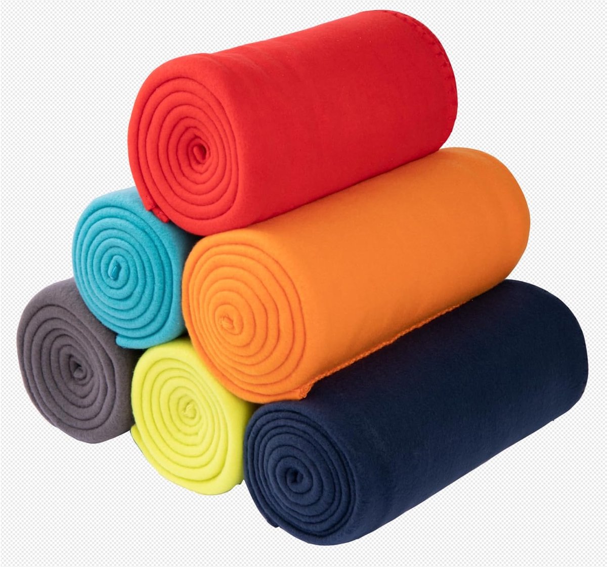 plaid 6 Pack zachte kinderdekens gezellige lichtgewicht reizen deken bulk huisdier deken warme picknick kleine deken effen voor bank bed thuis bank buiten bruiloft 125 x 150 cm assortiment #6