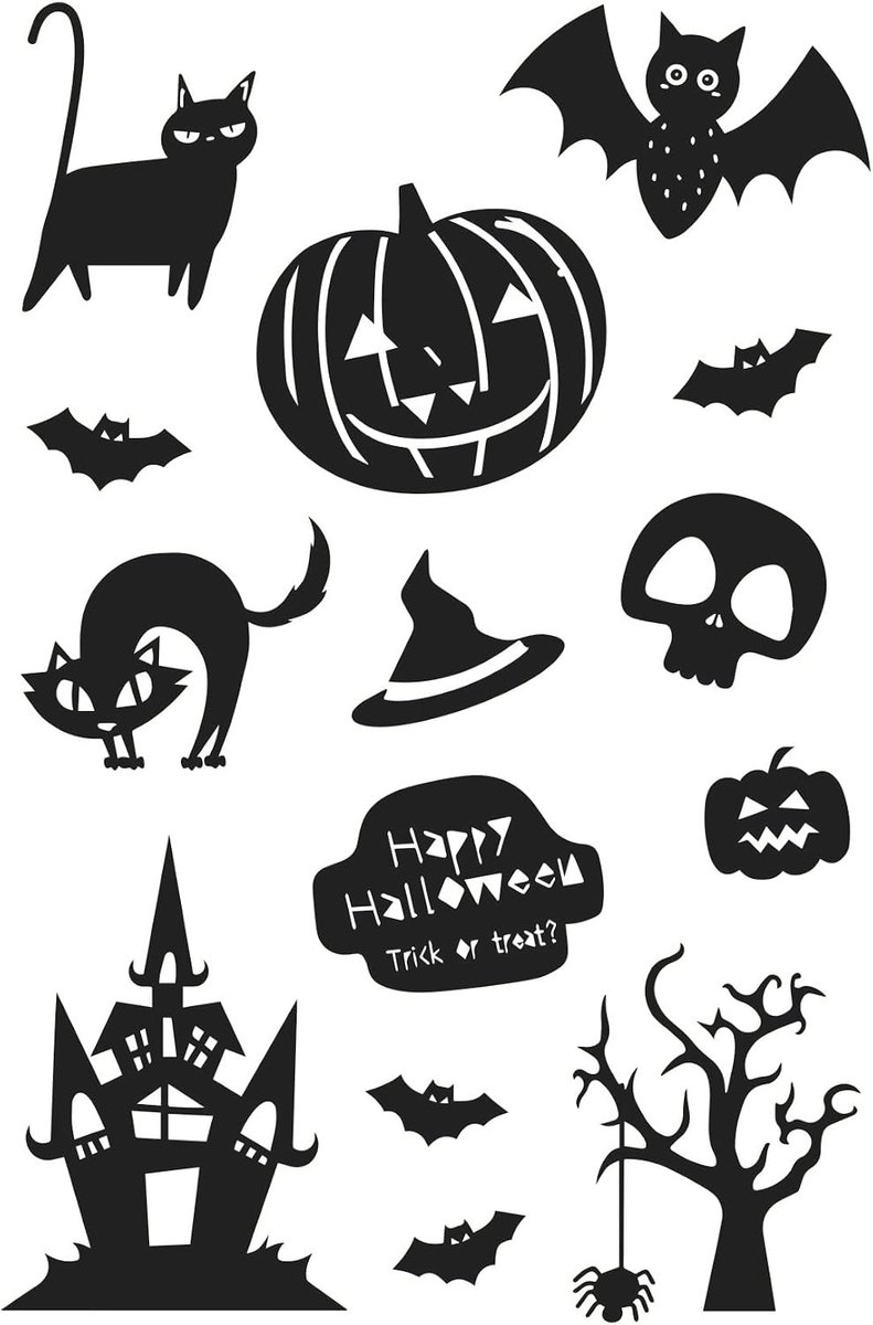 Clear Stempels voor Kaarten Maken of Journaling Pompoenvleermuis Halloween Boom Transparante Siliconen Stempels voor Scrapbooking Albums Tijdschriften Papier Ambachten