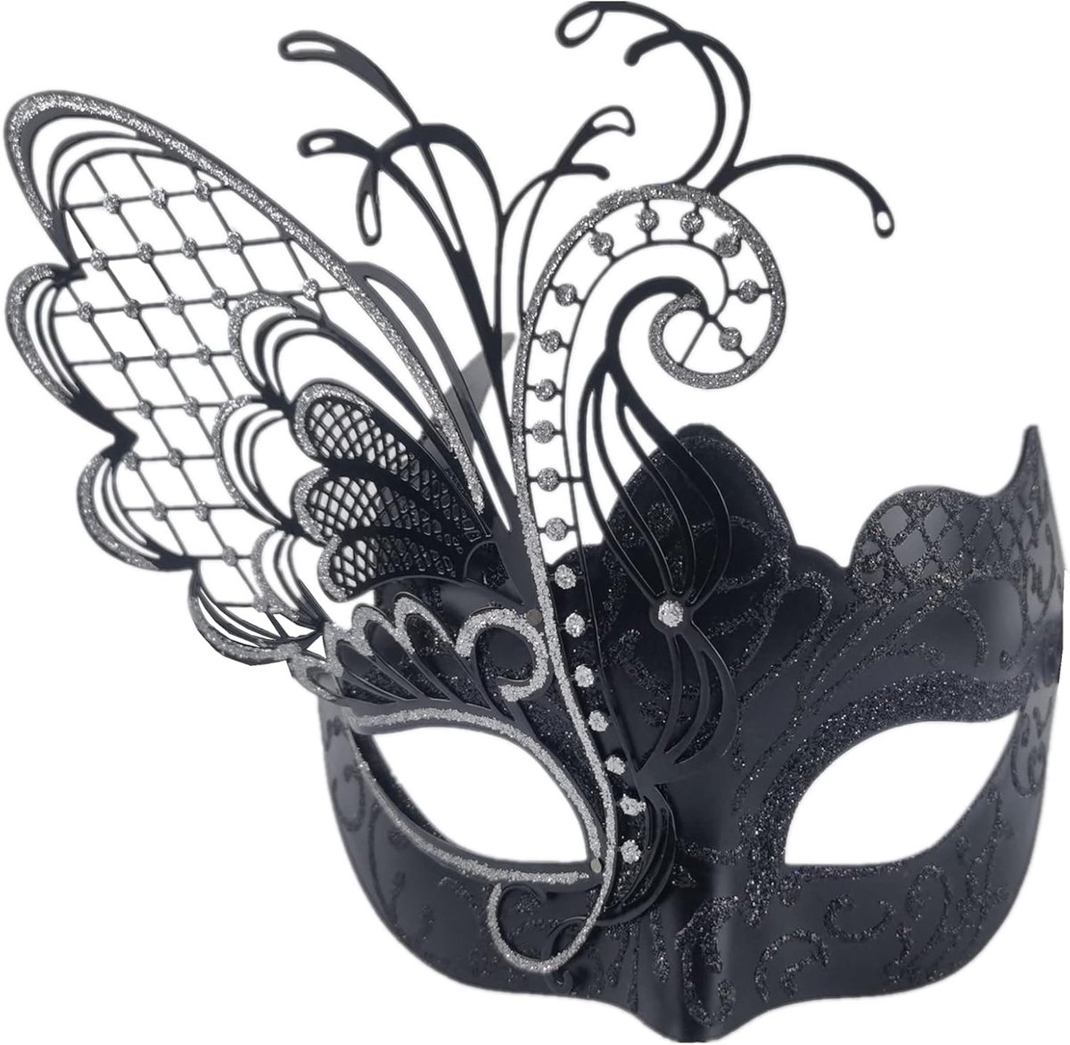 vlinder Strass metalen Venetiaanse vrouwen masker voor Masquerade/Mardi Gras Party/Sexy kostuum bal/bruiloft