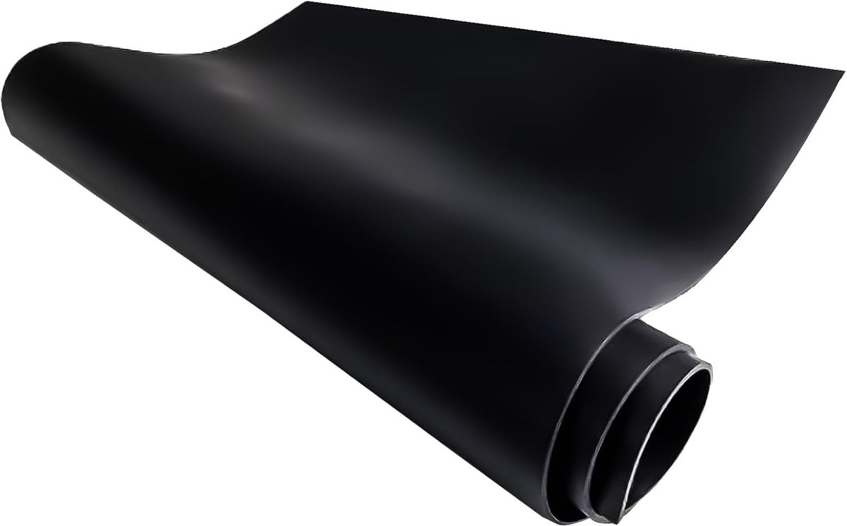 Rubberen wielen, neopreen bogen, anti-vibratiematten, rubberen mat, werkbank, vloerbescherming, isolatie, anti-vibratie, antislip (200 mm x 1,5 mm x 1 m)
