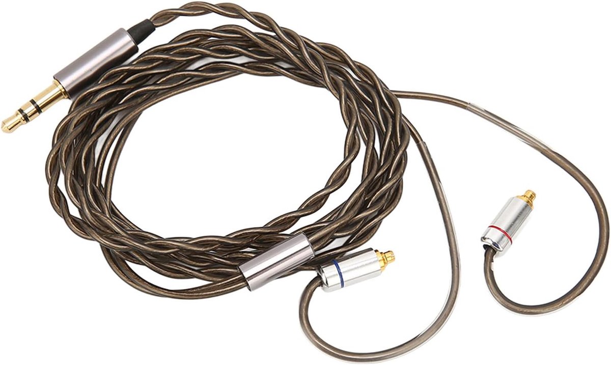 mmcx Kabel, Mmcx Oortelefoon Kabel 3.5Mm Plug Verzilverd Koperen Kern Oordopjes Upgrade Draad voor Sennheiser Ie300 Ie600 Ie900 3.9Ft,