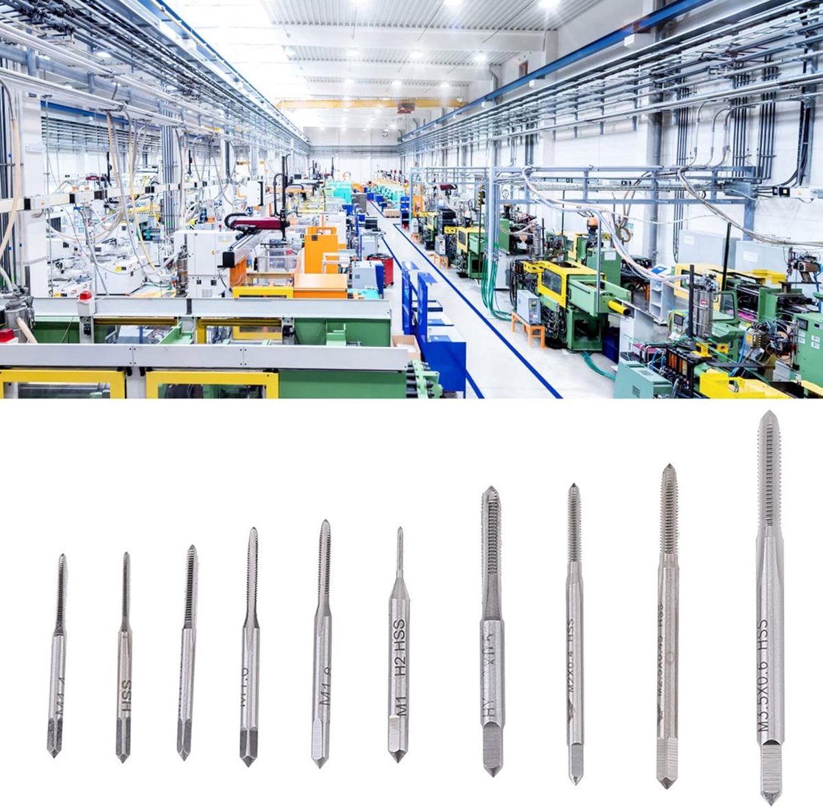 10 Stuks HSS Metrisch Schroefdraadsnijgereedschap Set - Schroefdraadboor voor Buis van M1 tot M3.5 Professioneel