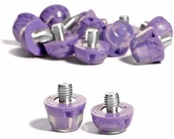 Studs- 14xvoetbalnoppen standaard schroefdraad rubberen noppen voor voetbalschoenen (doorschijnend paars)