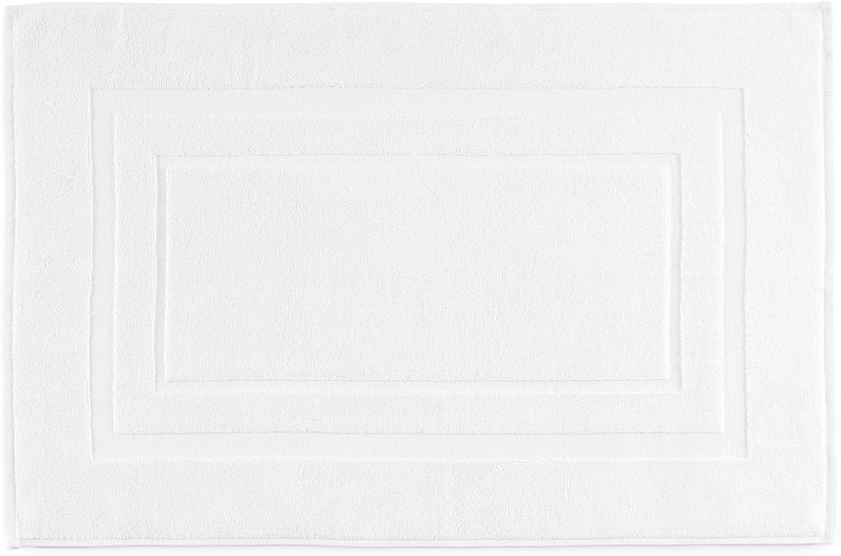 Badtapijt, katoen, 900 g/m², 50 x 80 cm, wit