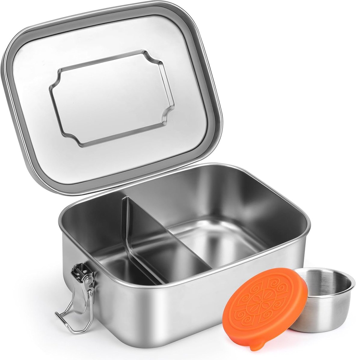 Lunchbox voor kinderen, Bento Box, broodtrommel met vakken, robuust en lekvrij, broodtrommel voor kinderen en volwassenen, praktische snackbox voor kleuterschool, school, picknick en reizen