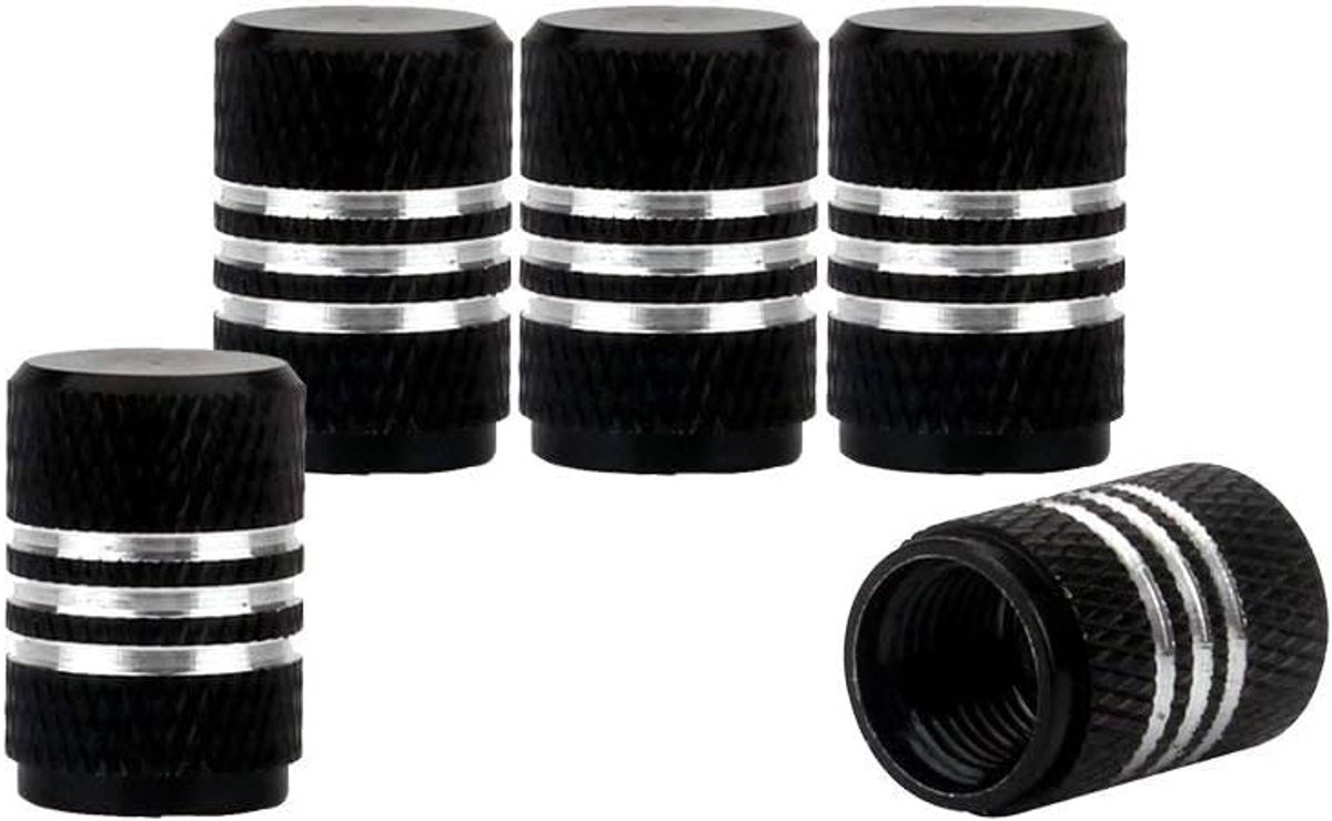Ventieldopjes Aluminium Zilver - Rond - 5 Stuks - Beschermt Luchtbanden - ShopVlot