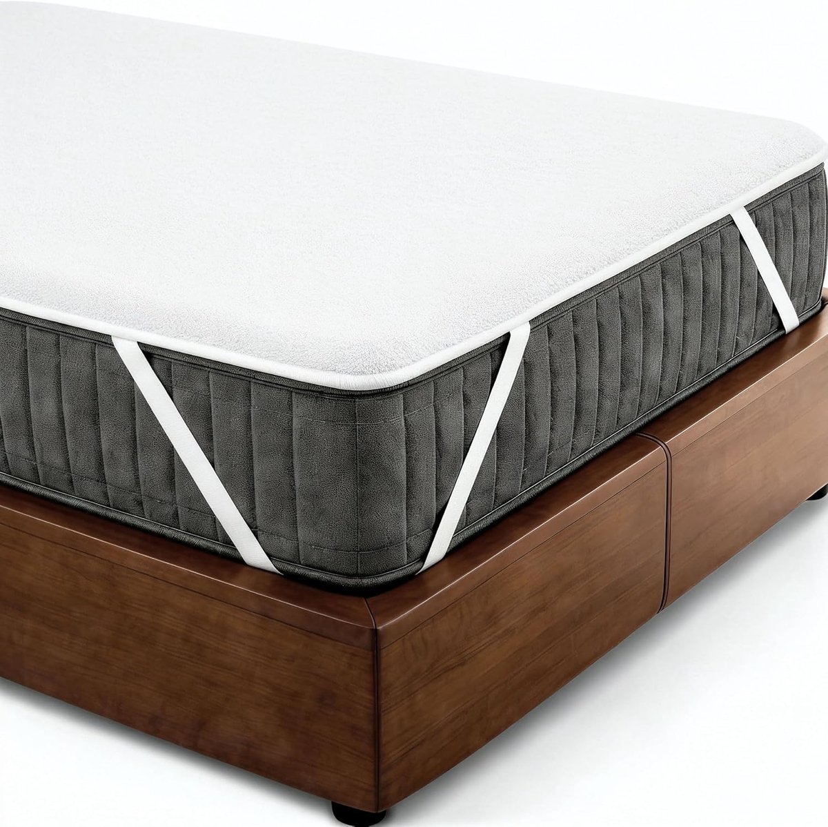 Matrasbeschermer 200x200cm - Waterdichte hoes - Ademend katoen-polyester - Bescherming tegen vocht - SnelShoppen