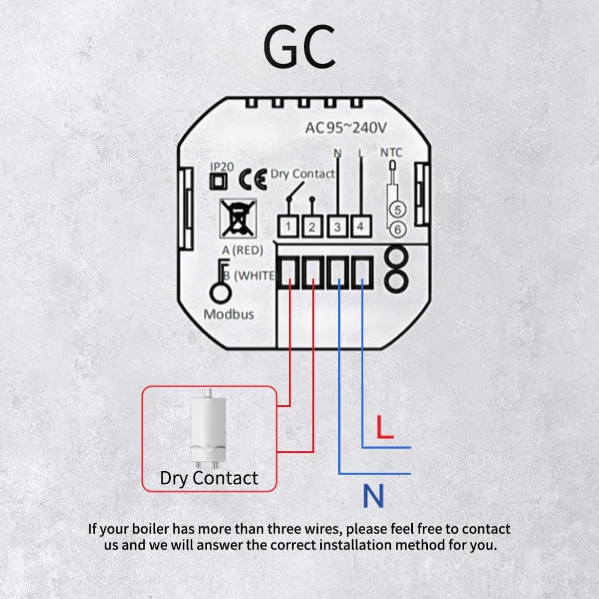 Slimme thermostaat - Tuya ZigBee - Draadloos - Voor waterverwarming - Comfortabele temperatuurregeling - SnelShoppen