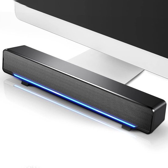SnelShoppen - Stereo SoundBar Computerluidsprekers USB Bekabelde Pc-luidsprekers met Bass Surround Sound Box 3,5 Mm Ingang voor Pc en Mobiele Telefoon van Snelshoppen — afbeelding 3