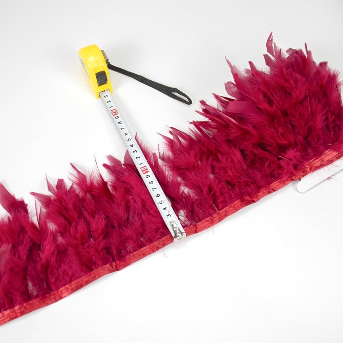 2 Meter Bourgondische Kalkoenveren Trim Franje voor Feest, Bruiloft, Jurk, Naaien, Ambachten, Kostuums, Decoratie Pakket