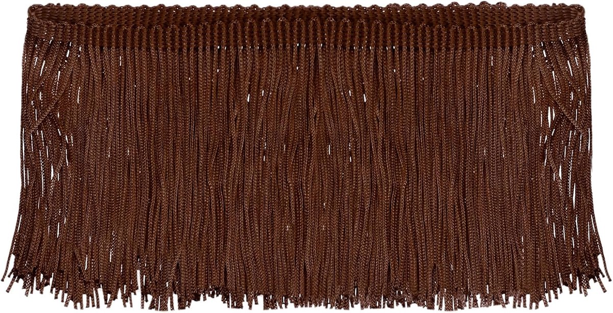5 yards 4 Inch Ketting Fringe Trim Kwastje Naaien Trim Polyester Fringe Trim Lint voor DIY Naaien Ambachten Kleding Lamp Schaduwdecoratie, Donker Koffie