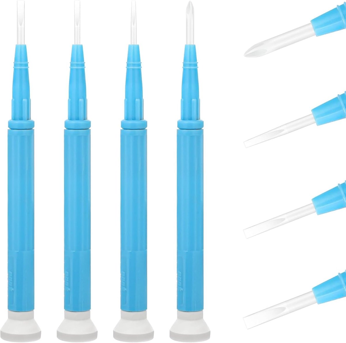 Schroevendraaier, 4 Stuks 1,3/1,8/2/2,6 mm Platte/Kruis Screwdrivers Set, Antistatische Schroevendraaier, voor Verstelbare Weerstanden, Condensatoren en Inducties
