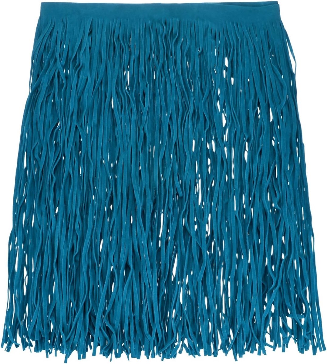 METERXITY PU lederen franje trim, 1 Yard 29 cm pauw blauw dubbelzijdige suède kwastje naaien trim voor doe-het-zelf ambacht/naaien jurk kostuum/tassen schoen decoratie, franje kwastje