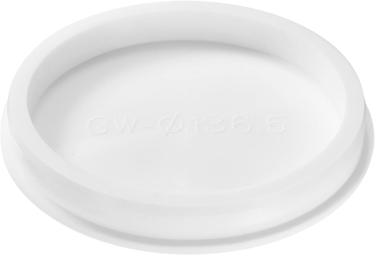 1 stuk siliconen dop voor gat, ronde rubberen doppen, waterdicht, buisdoppen voor gat van 135 mm/5,31 inch, wit