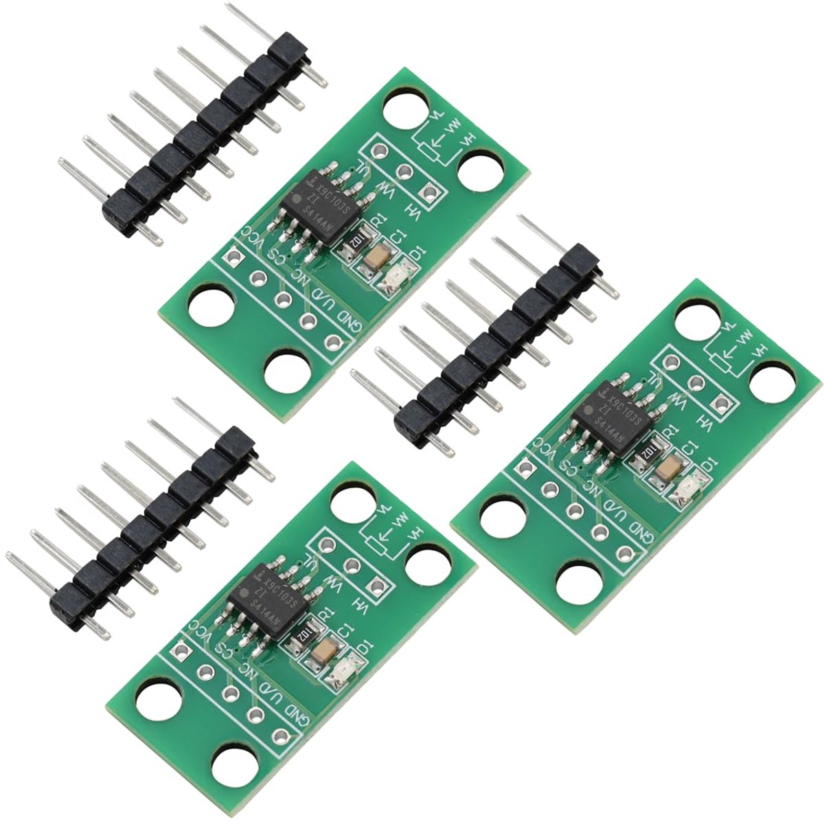 Digitale Potentiometer Printplaatmodule DC 3 V-5 V 10K Potentiometer met Volledige Schaal -65 °C ~ +135 °C Met Testprogramma C-Taalcode voor Arduino (Verpakking van 3)