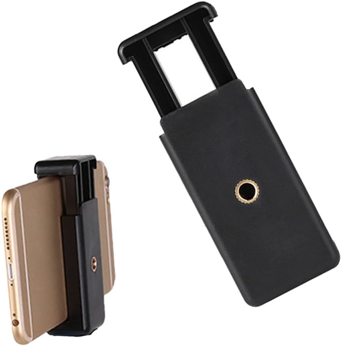 telefoonhouder voor statief, universele statiefadapter met 1/4 inch schroefdraad, met anti-slip rubberen pads voor Samsung, iPhone en meer