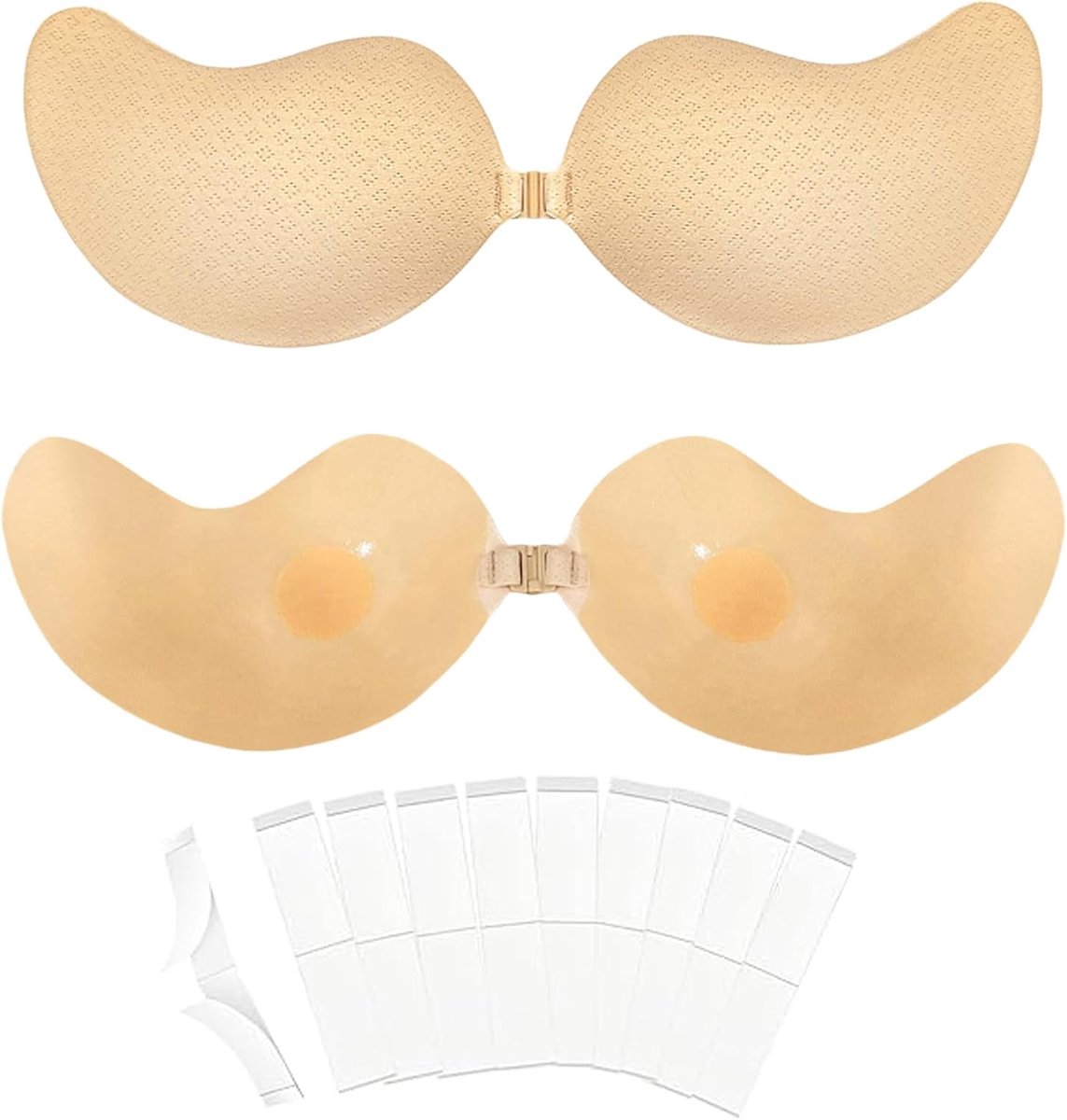 BH Push Up Vrouwen Strapless Zelfklevende Herbruikbare Gewatteerde Onzichtbare Sticky Push Up BH 10 STKS Dubbelzijdige Plakband