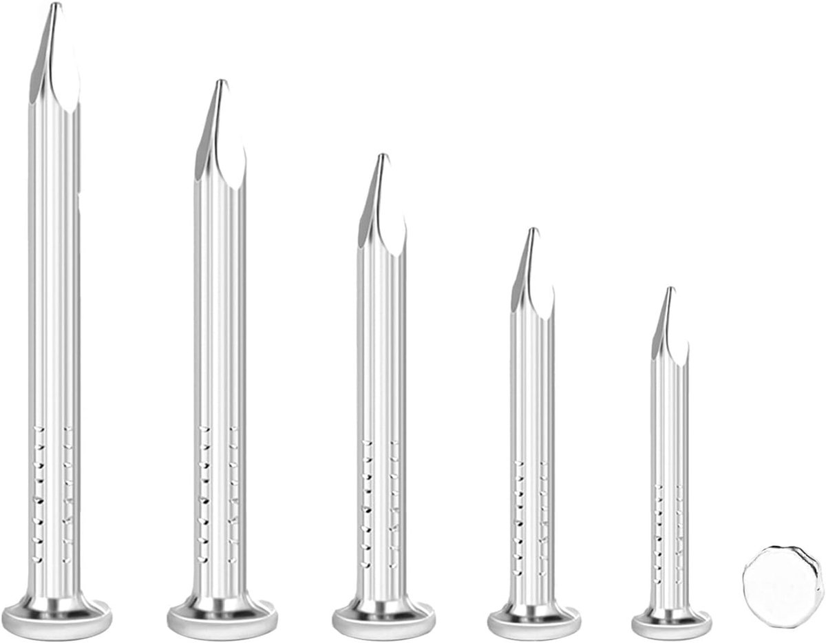 100 Stuks Stalen Betonnagels 40mm voor Beton,Baksteen en Hout | Verzinkt Koolstofstaal,‎Zilver,Corrosiebestendig,voor Fotolijsten,Wanddecoratie,Binnen en Buiten,Klussers en Vakmensen