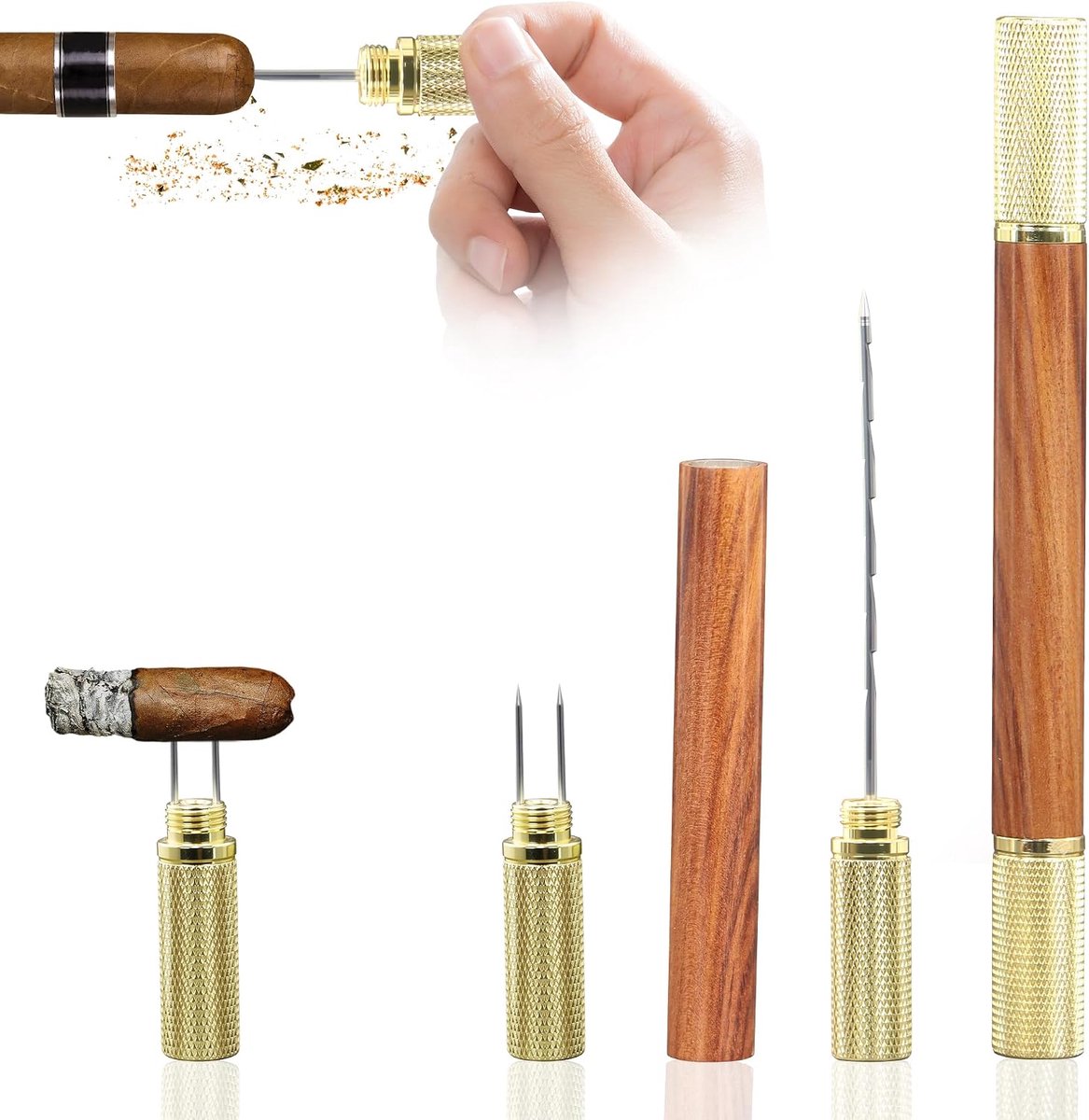 Draw Enhancer en Nubber 2&1 Set voor Sigarenliefhebbers Die Het Beste Eisen Deze Punch Draw Tool en Houder Ontgrendel de Volledige Smaak een Essentieel Sigarenhulpmiddel en een Doordacht