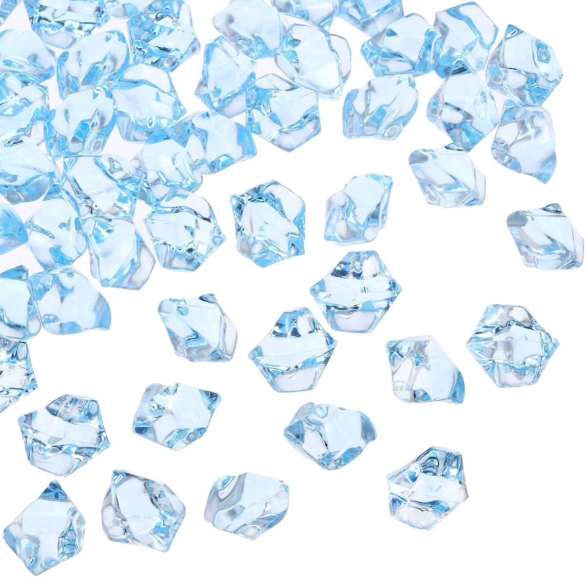 2500 stuks Fake Ice Rocks acryl lichtblauw kristallen edelstenen glinsterende crushed ice fonkelende nep-diamanten voor vazenvullers