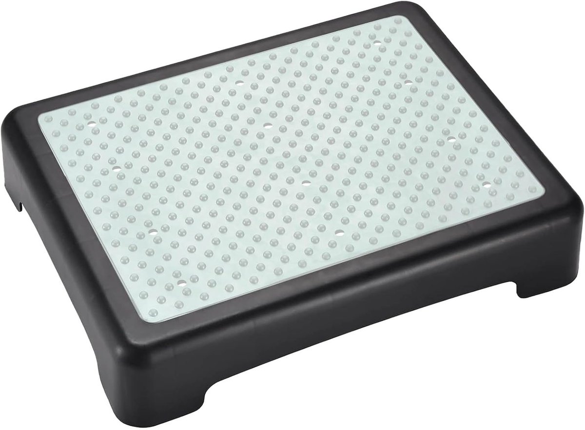 Half-Stap, Instaphulp Tritthocker, Mobiliteitsstappenplatform Trittstufe, Draagbare Trapstijging Trap Stap, Draagkracht tot 200 kg, voor Bed, Trap, Zwart Lichtend