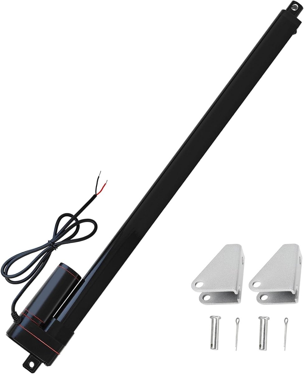 500 mm naaf, 400 N, IP65 waterdicht, lineaire aandrijving, 12 V lineaire actuator, 34 mm/s, met montagebeugels voor liftcoop-deur, kast, raamopener, deuropener, thuisautomatisering