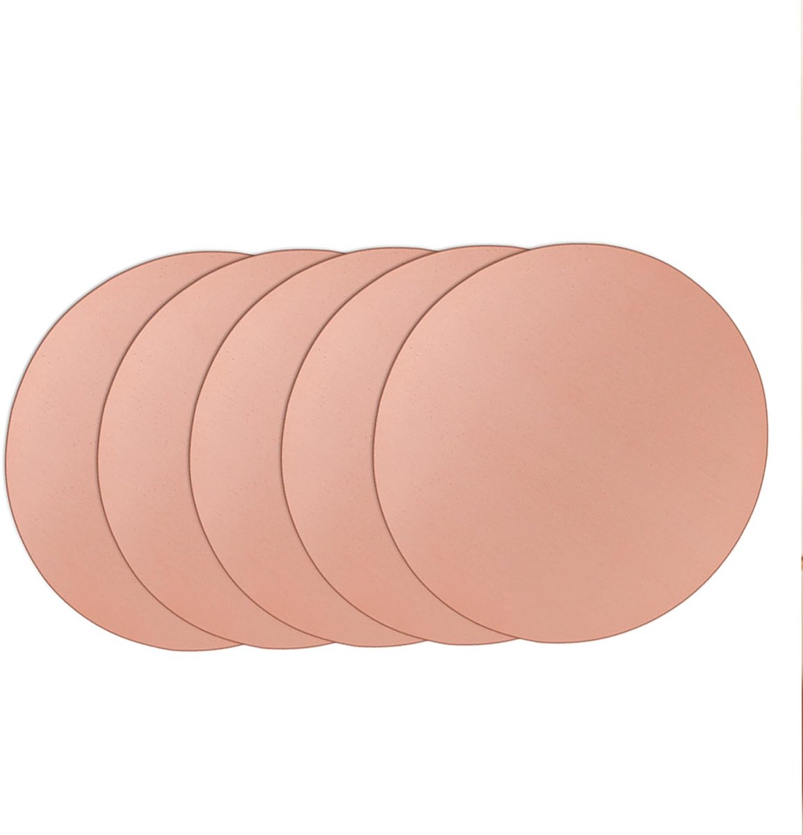 Koperen platen, 100 mm diameter, 1 mm dikke koperen schijven, rond, voor doe-het-zelf, sieraden, elektrotechniek en reparatie