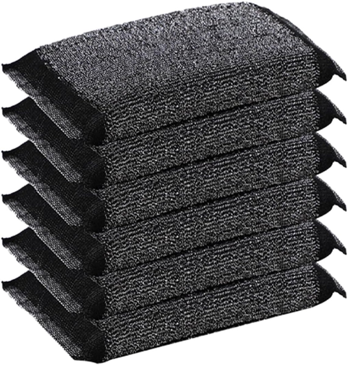 6 stuks spoelspons, keukenspons, glanzend kussen, pannenreiniger, wasbaar voor hergebruik, spoelspons wasbaar, 2 krachtige zijden, voor grondige reiniging bij hardnekkig