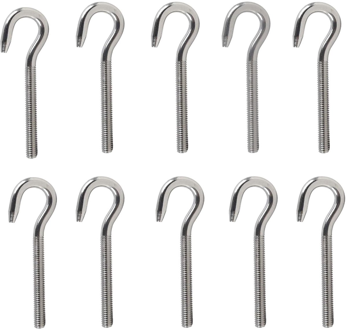 Haken 304 roestvrij staal A2-70 haakschroef haak met draad zwaarlastpluggen, ophangartikel haakschroef bouten outdoor indoor hangen accessoire