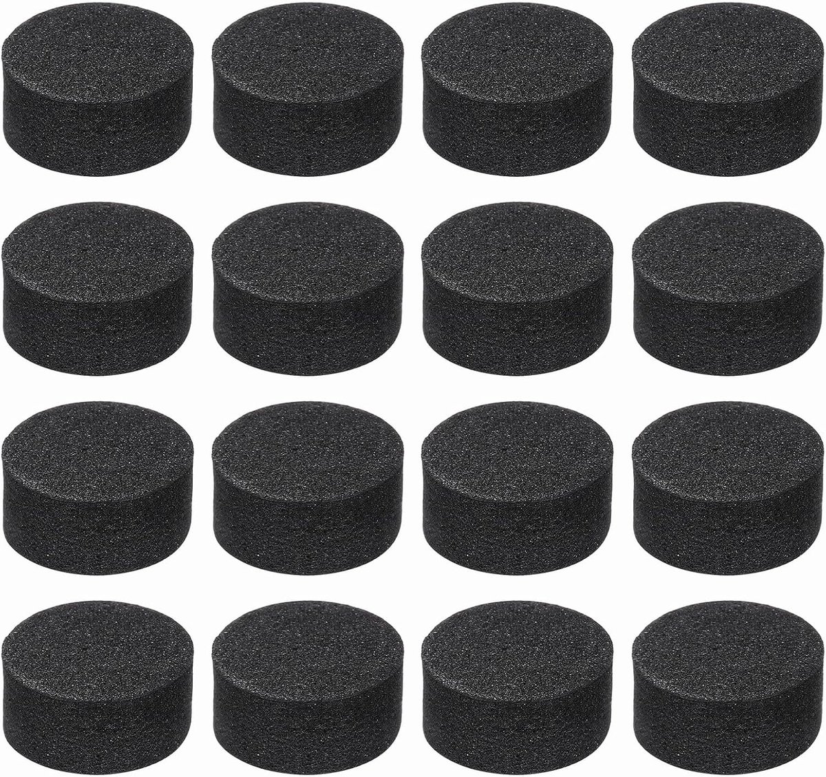 16 stuks eenzijdige luidspreker-isolatievoeten, 15 mm x 8 mm antislip schuimrubberen dempingsbasis, versterker, mat voor luidspreker, hifi thuisbioscoop, zwart